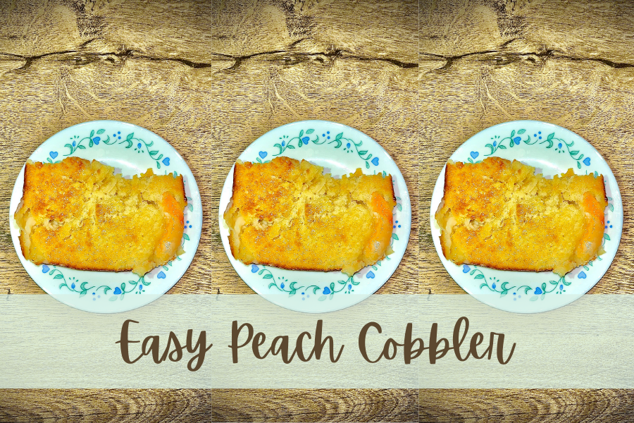 peach cobbler with canned peaches