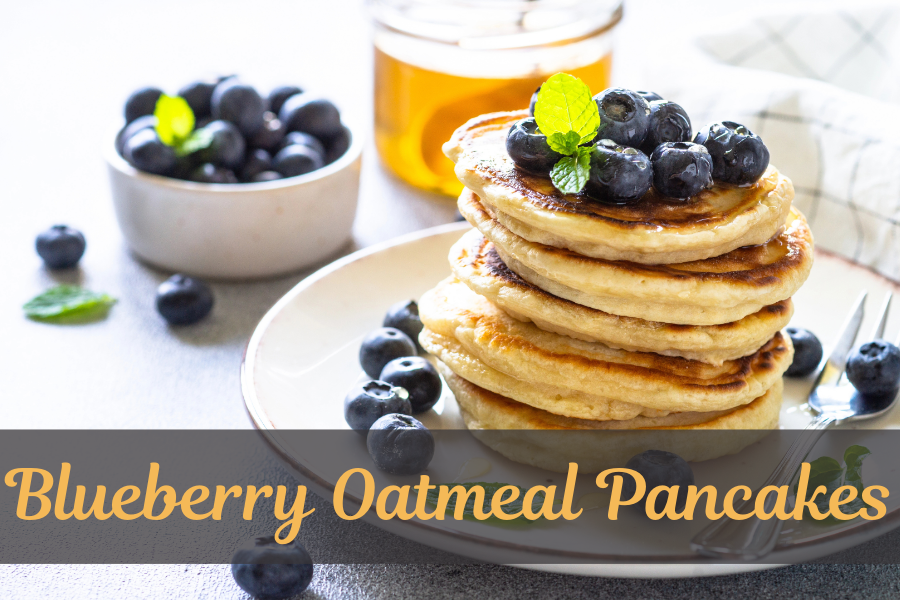 Blueberry Oatmeal Pancakes